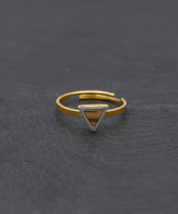 ring dreieck gold silber nussbaum