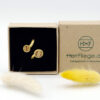 Doppelring besetz mit Holz 22 ring rundrund gold olive schachtel