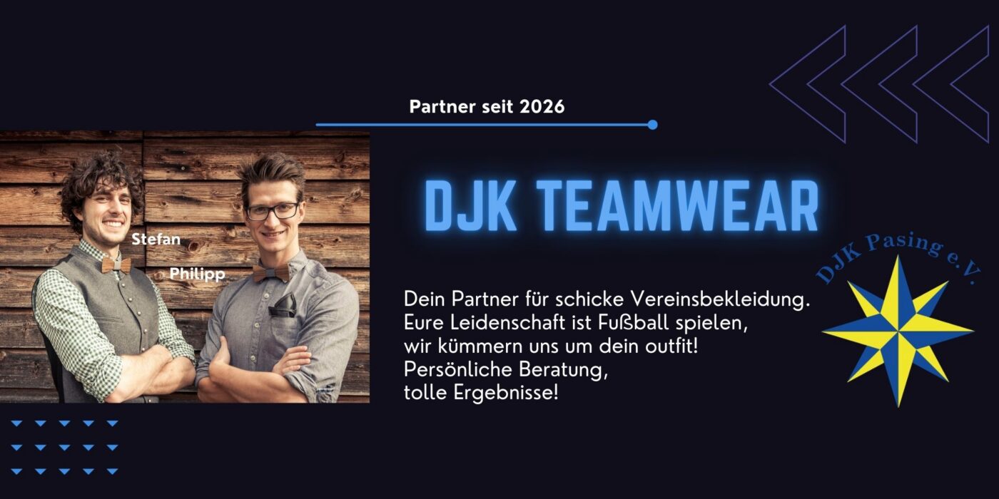 DJK Pasing Vereinsbekleidung 21 Herrfliege Banner Webseite